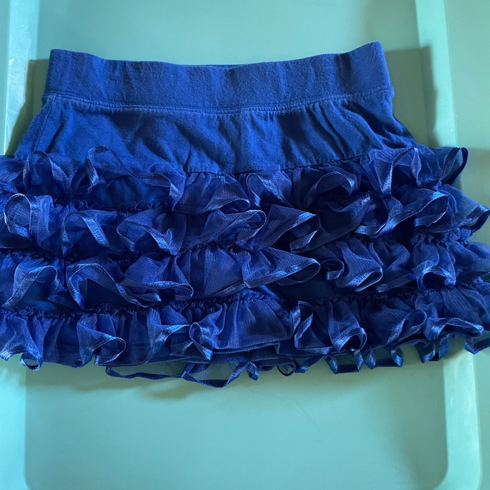 Justice size 7 royal blue ruffled skort